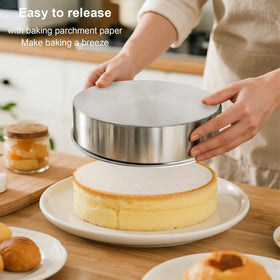 AWTBDP straight-edge cake pans create clean, precise cake edges.