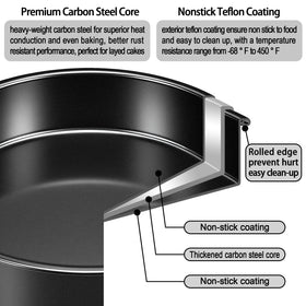 AWTBDP straight-side design pan ideal for even, uniform slices.
