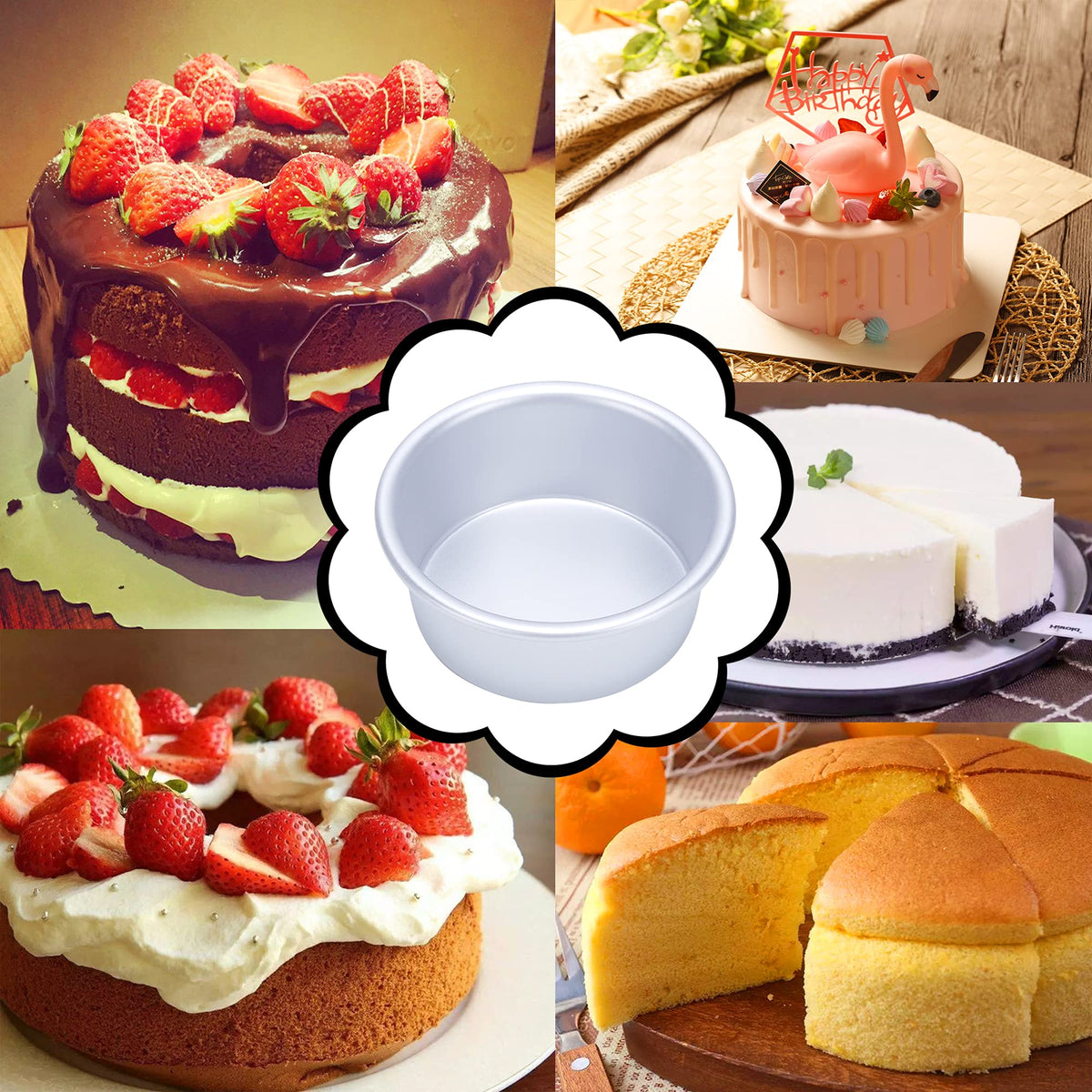 AWTBDP leakproof round mold design prevents batter leaks during baking.