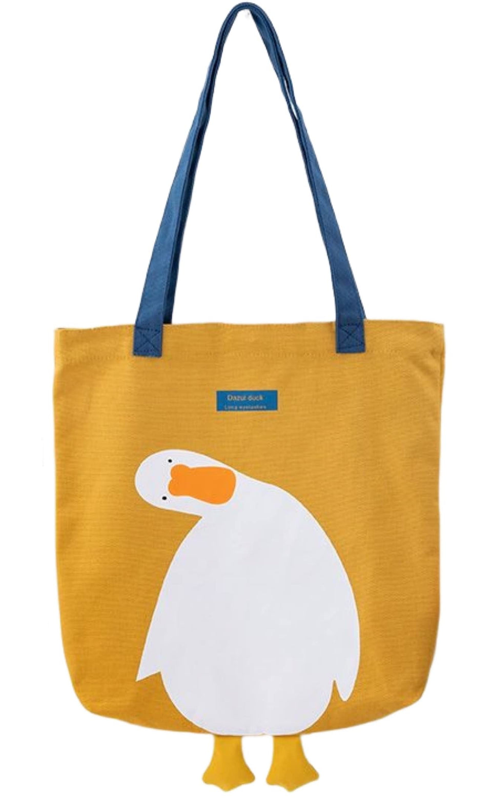 AWXZOM cute canvas tote with duck graphic for everyday errands.