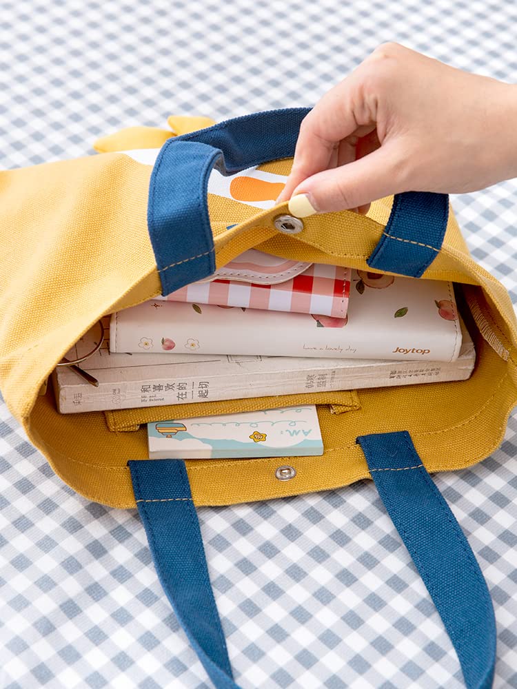AWXZOM duck tote bag dimensions showing size for daily essentials