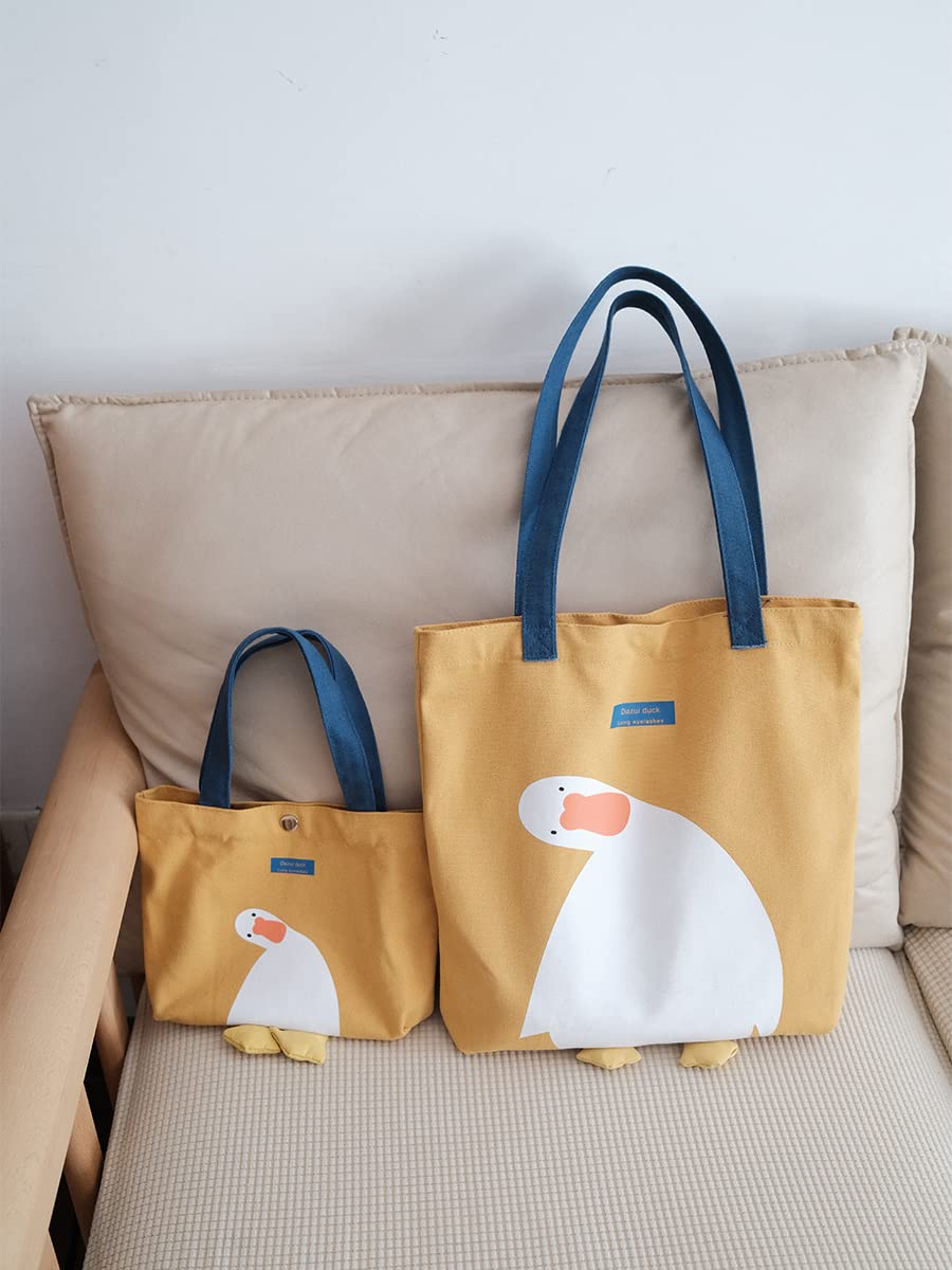 AWXZOM heavy-duty canvas tote close-up shows rugged material.