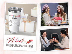 AXIARA motivational quote tumbler designed for colleagues and friends