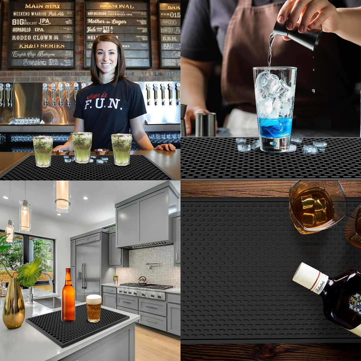 AXIESO anti-slip bar mat stays put during service.