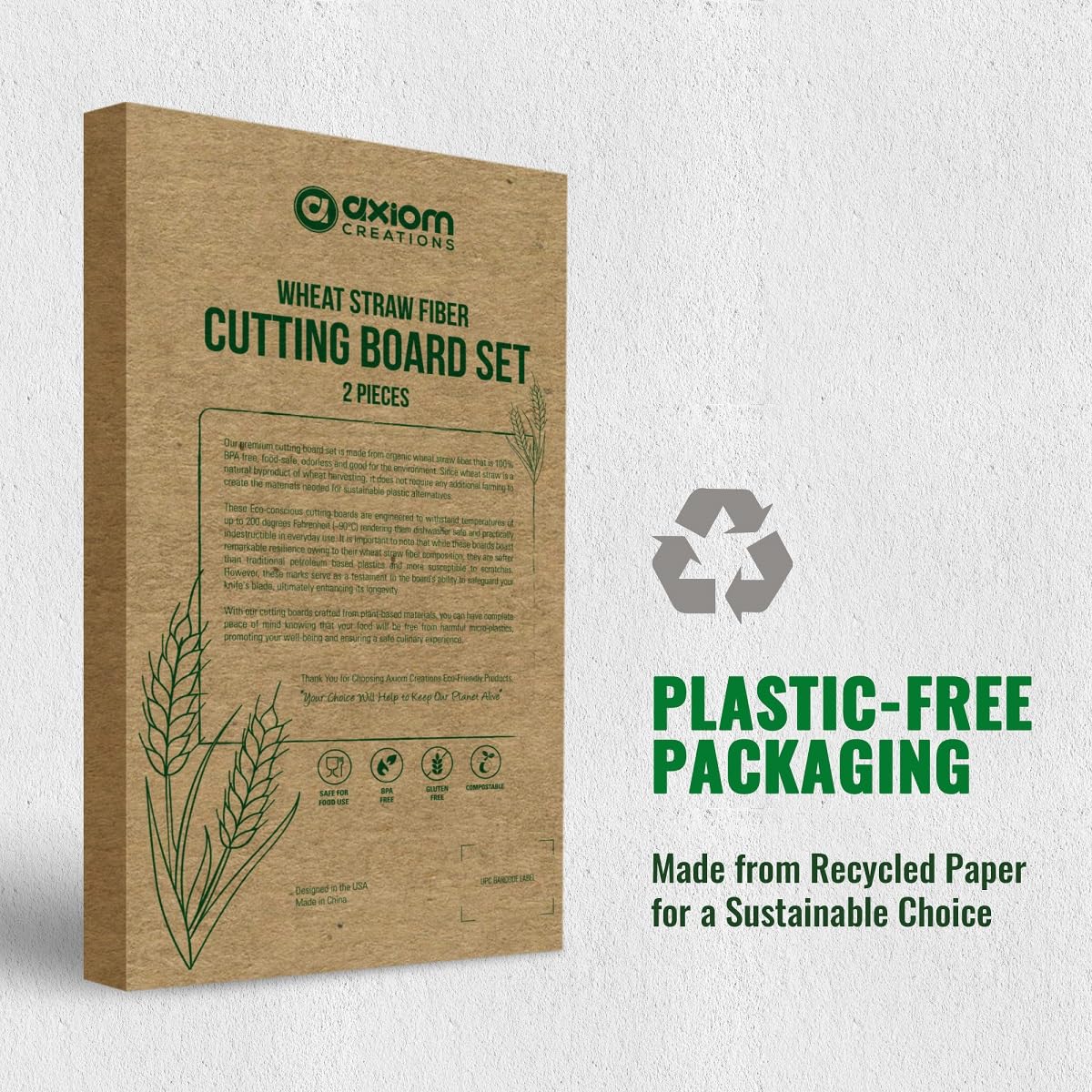 AXIOM CREATIONS natural wheat-straw blend brings eco-friendly kitchen style.