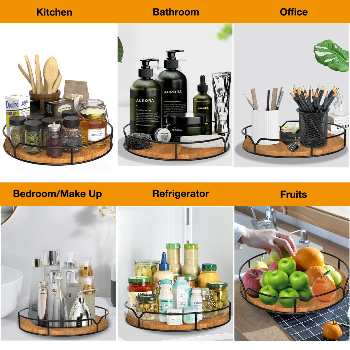 AXTEE Easy-access organization for countertops, cabinets, and tables.