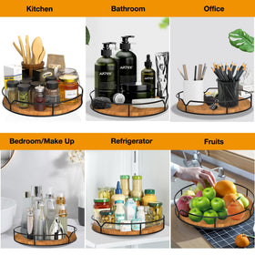 AXTEE Lazy Susan kitchen-counter-placement keeps frequently used items within reach