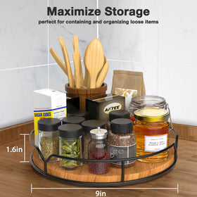 AXTEE Lazy Susan non-slip-feet-detail proves stable rotation on any surface