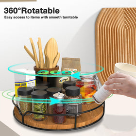 AXTEE Lazy Susan rotation action demonstrates smooth 360° access for organized meals