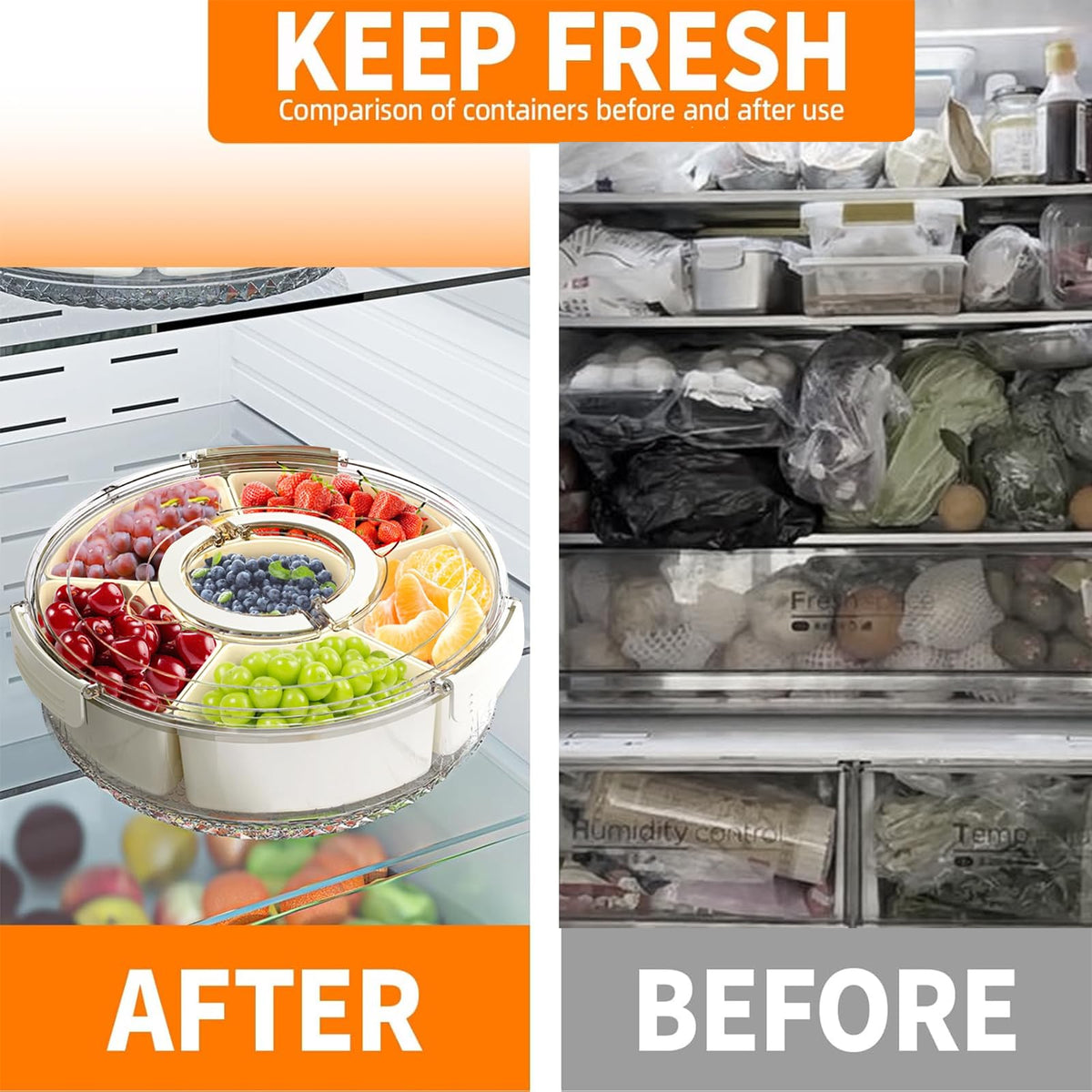 AYauGamA portable snack box with a handle for easy transport.