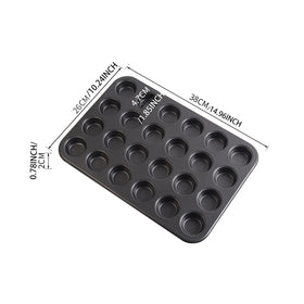 Aybloom 24-cup mini muffin pan side view showing compact design for small-batch baking.