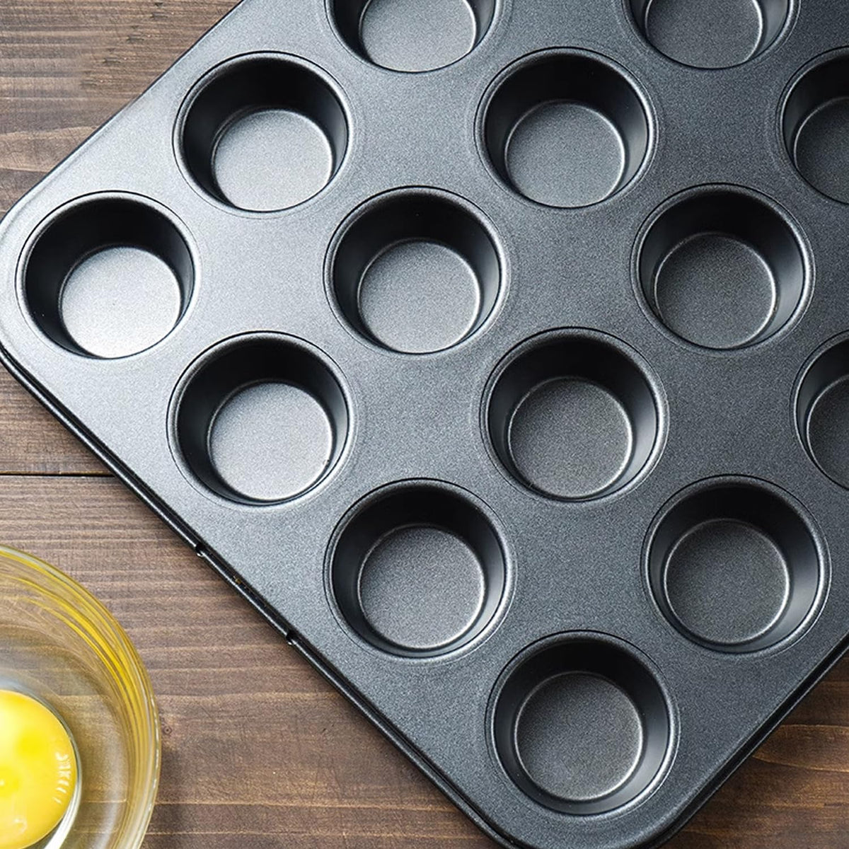 Aybloom carbon steel pan highlights durable construction for reliable baking results.
