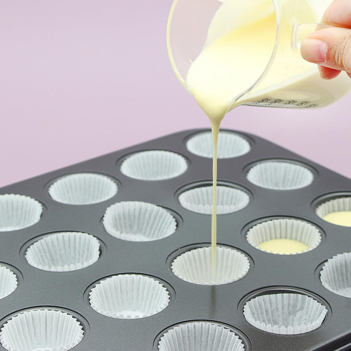 Aybloom dishwasher-safe mini muffin pan ready for simple post-bake cleaning.