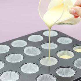 Aybloom dishwasher-safe mini muffin pan ready for simple post-bake cleaning.