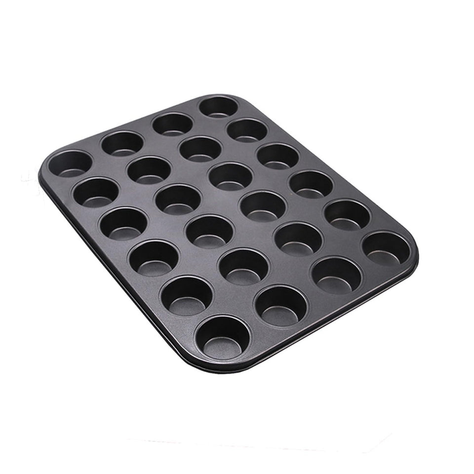 Aybloom nonstick 24-cup mini muffin pan with extended handles for easy grip and even baking.