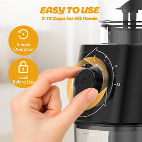 AYCHIRO coffee grinder with compact design fits small kitchens and travel.