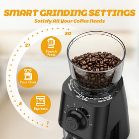 AYCHIRO grinder with removable hopper for quick refills and cleaning.