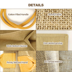 Ayearparty burlap tote DIY craft project showcases customization possibilities.