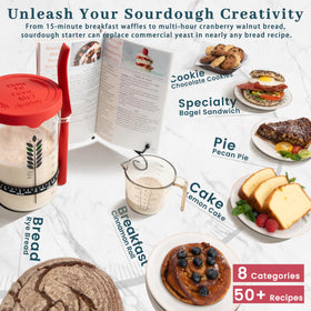 Ayerphalo Sourdough Kit cookbook with step-by-step recipes for confident baking