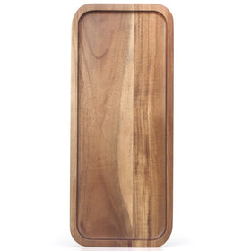 Ayiaren acacia charcuterie board, rectangle top view, elevates entertaining with elegant presentation.