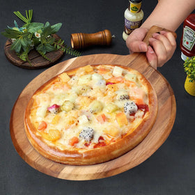 Ayiaren acacia serving tray with rustic farmhouse finish for entertaining