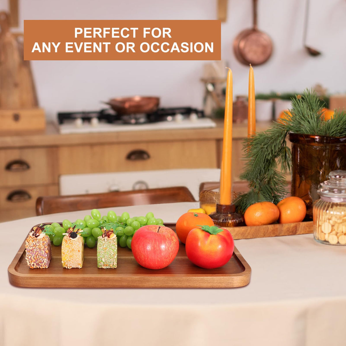 Ayiaren deep-edge no-spill design helps contain sauces during gatherings.