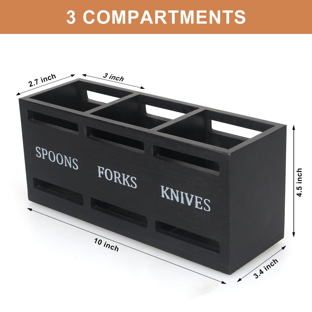 Ayiaren compact wood organizer suitable for cosmetics, crafts, or office items.