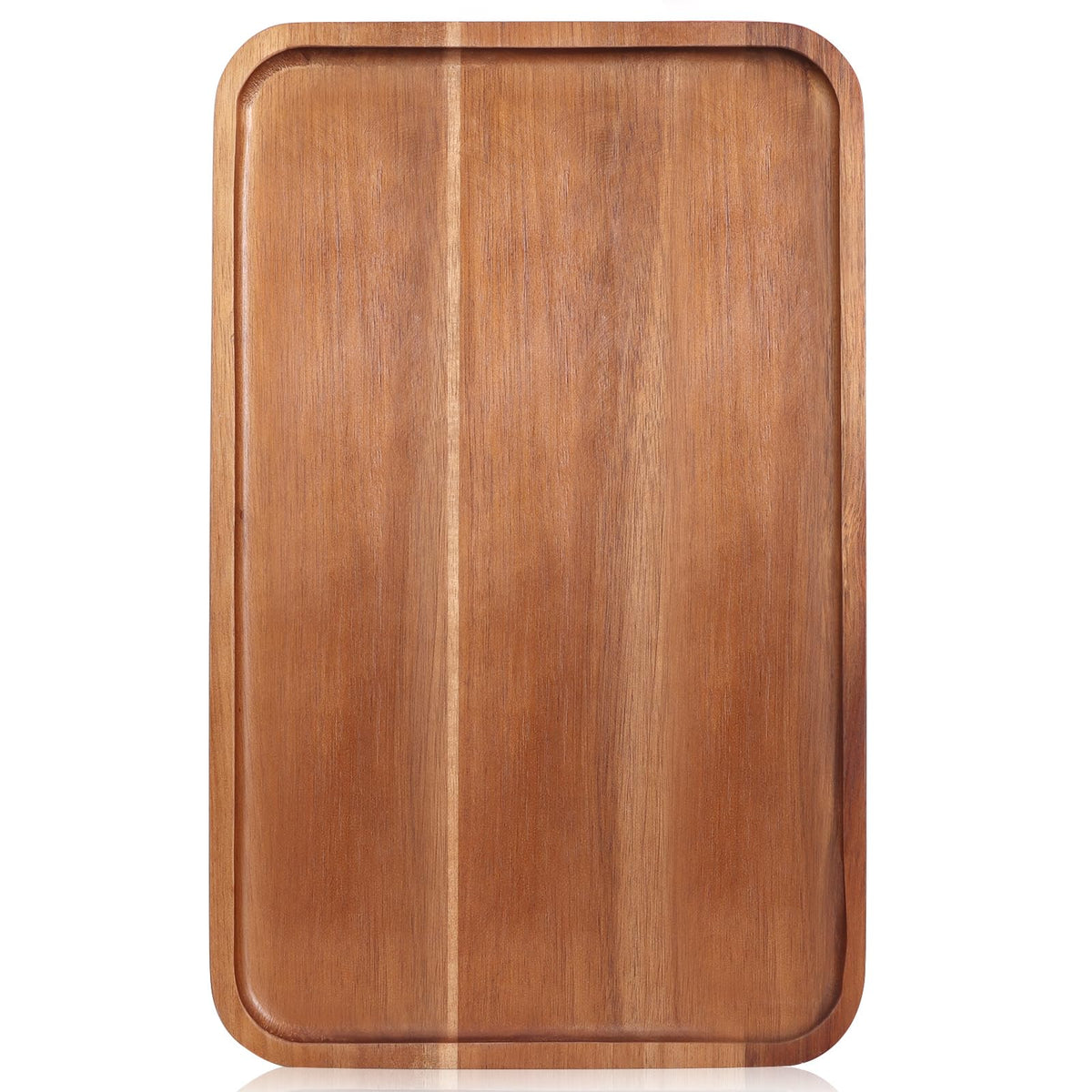 Ayiaren large acacia wood serving tray with a rectangular shape for elegant presentations.