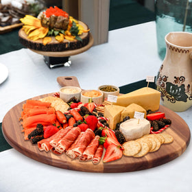 Ayiaren large cutting board on counter looks stylish and ready for prep or display.
