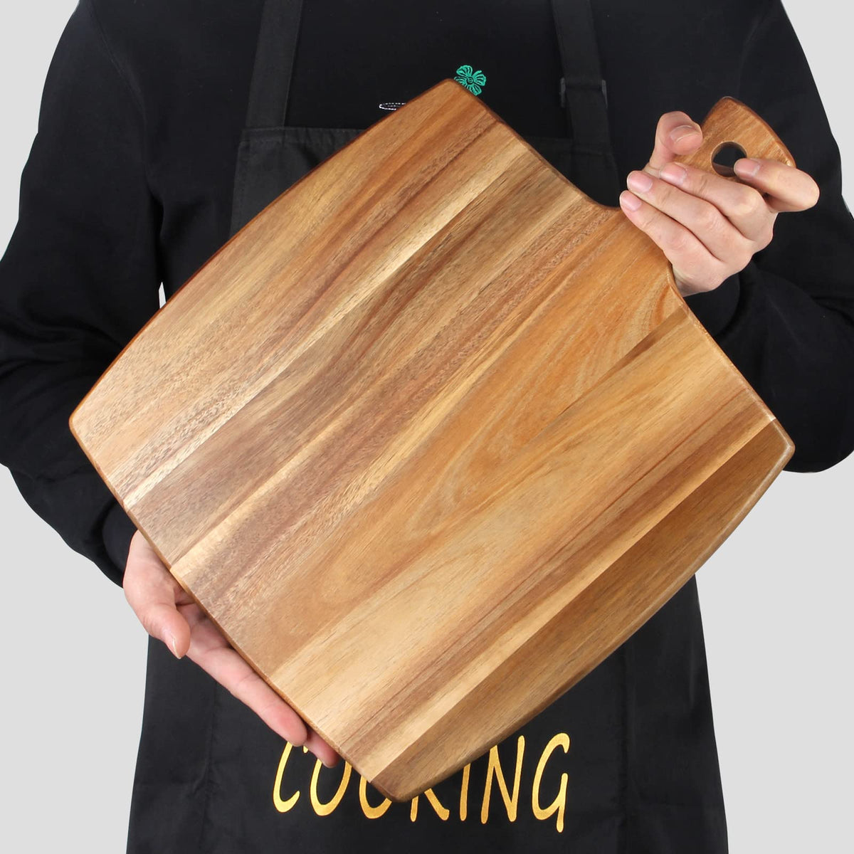 Rustic farmhouse finish on Ayiaren board complements any kitchen