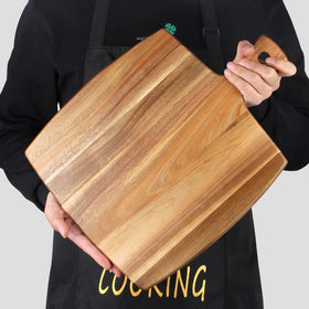 Rustic farmhouse finish on Ayiaren board complements any kitchen
