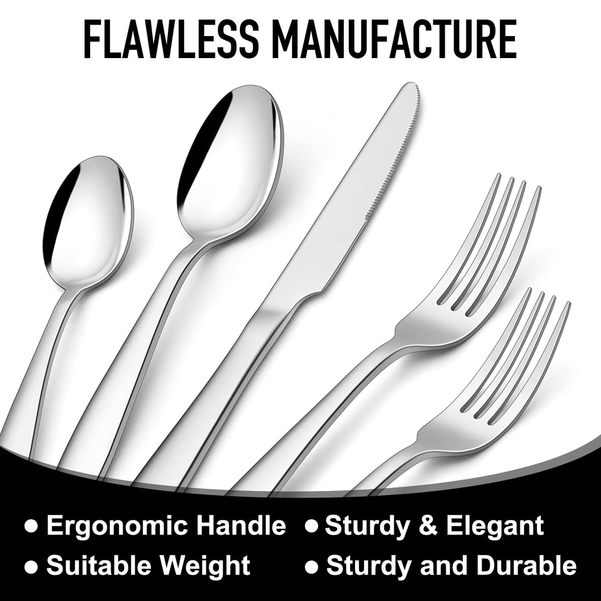Ayiaren dinner spoons with balanced weight for pleasant meals.