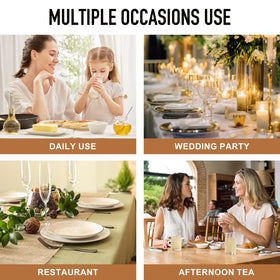 Ayiaren ergonomic-handled silverware enhances grip during dining.