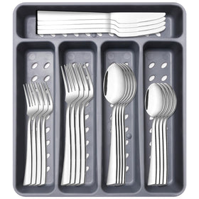 Ayiaren organizer tray for silverware keeps the set neatly arranged and accessible.