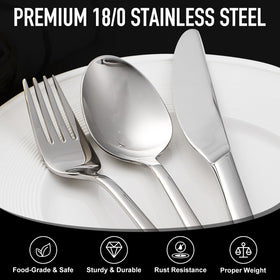 Ayiaren 21-piece service for 4, ideal for family dinners and entertaining.