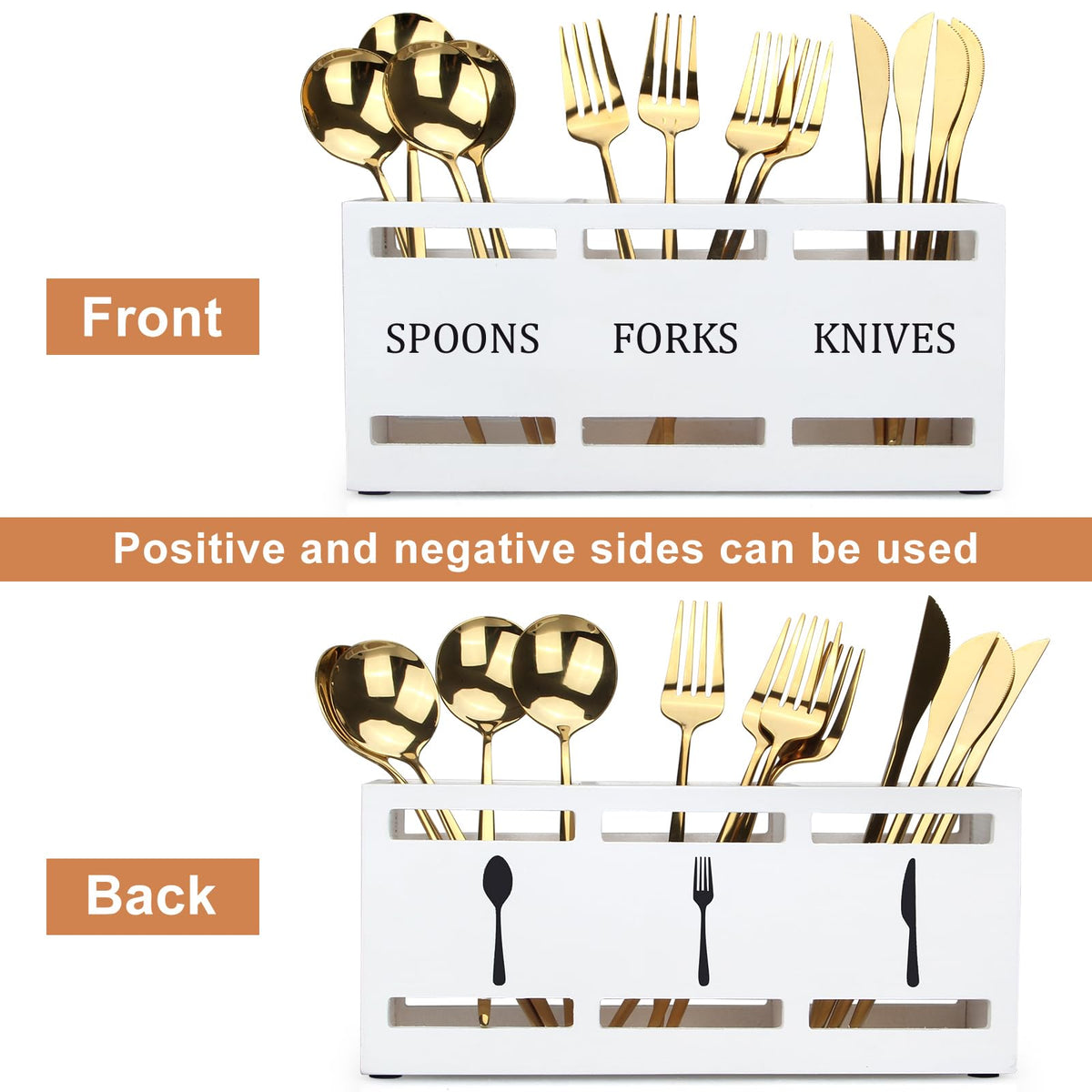Ayiaren symbol-cutouts-silverware helps guests identify items without touching ends.