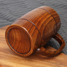 Ayiaren wooden beer mug pouring, ideal for beer or wine