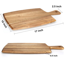 Ayiaren wooden cutting board with knife-friendly surface preserves blade sharpness.