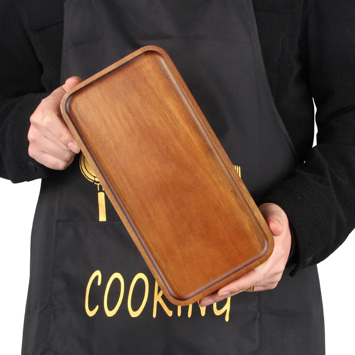 Ayiaren wooden platter for entertaining serving food with natural texture