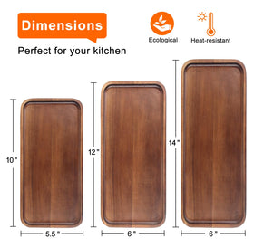 Ayiaren acacia tray for desserts and snacks, easy to scoop juices.