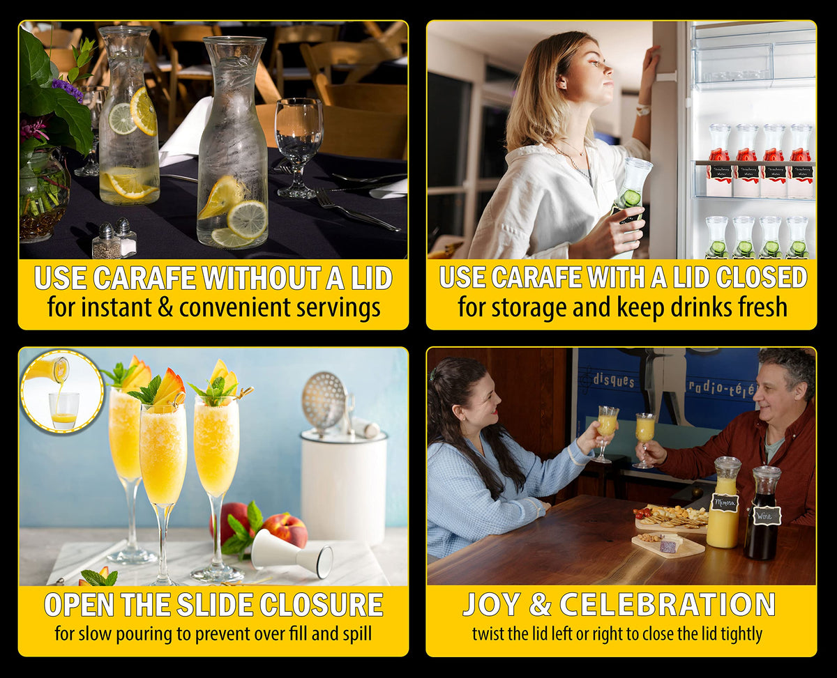AYL lemonade carafe with lid keeps drinks fresh and ready to serve.