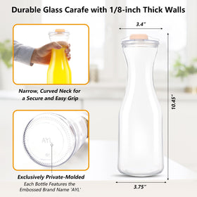 AYL mimosa bar pitcher set enables easy pour for festive brunches.