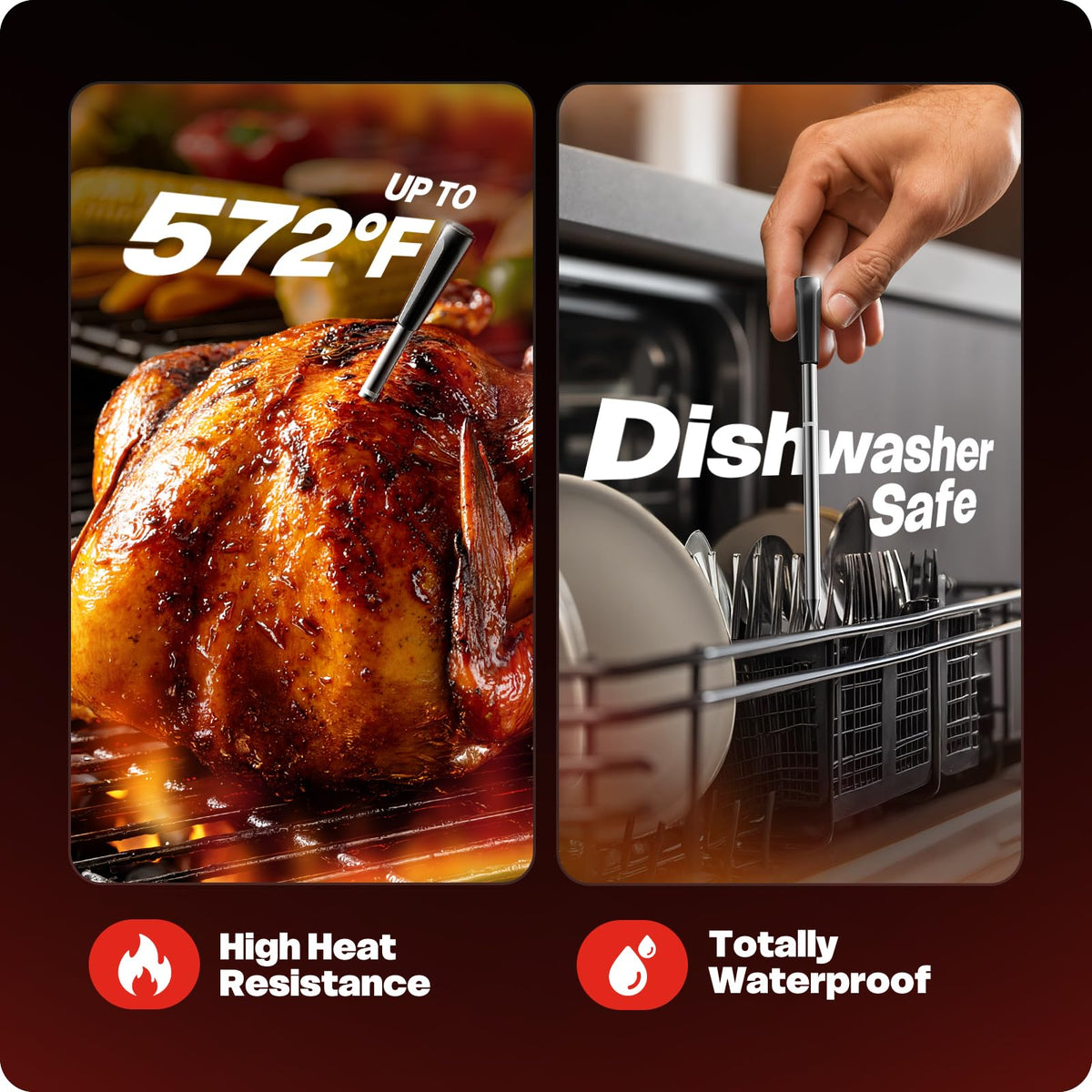 AYMDKI 100-hour endurance battery powers long cooks like turkeys and barbecues.