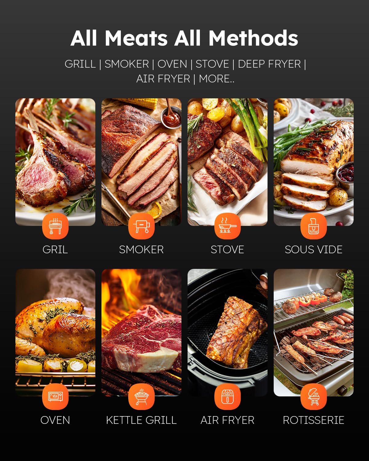AYMDKI works with all methods—from oven to grill—for versatile cooking.