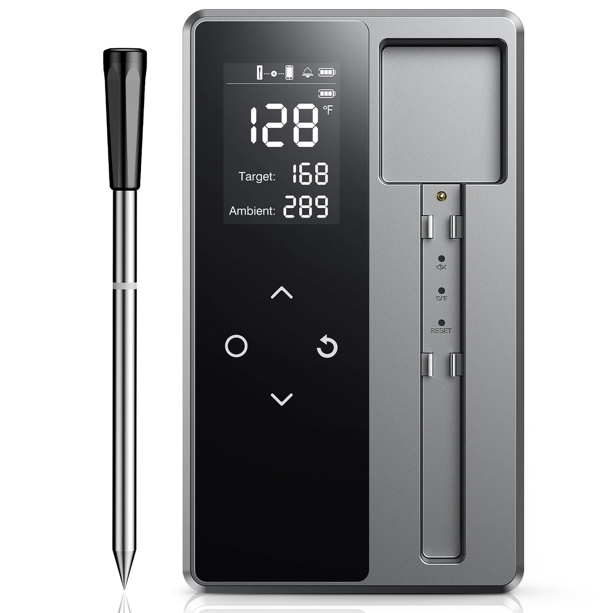 AYMDKI smart thermometer with ultra-thin probe delivers precise readings for flawless meals.