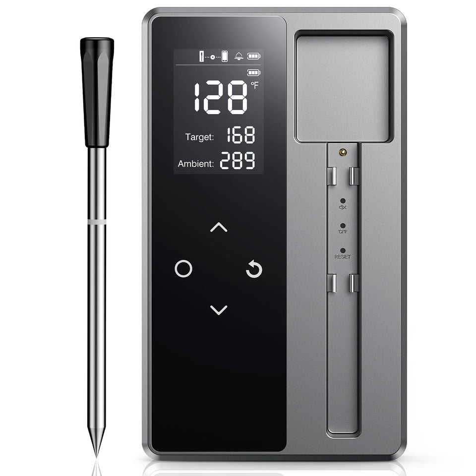 AYMDKI smart thermometer with ultra-thin probe delivers precise readings for flawless meals.