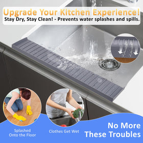 AyNirser 24-inch silicone edge protector guards countertops from chips and stains during dishwashing