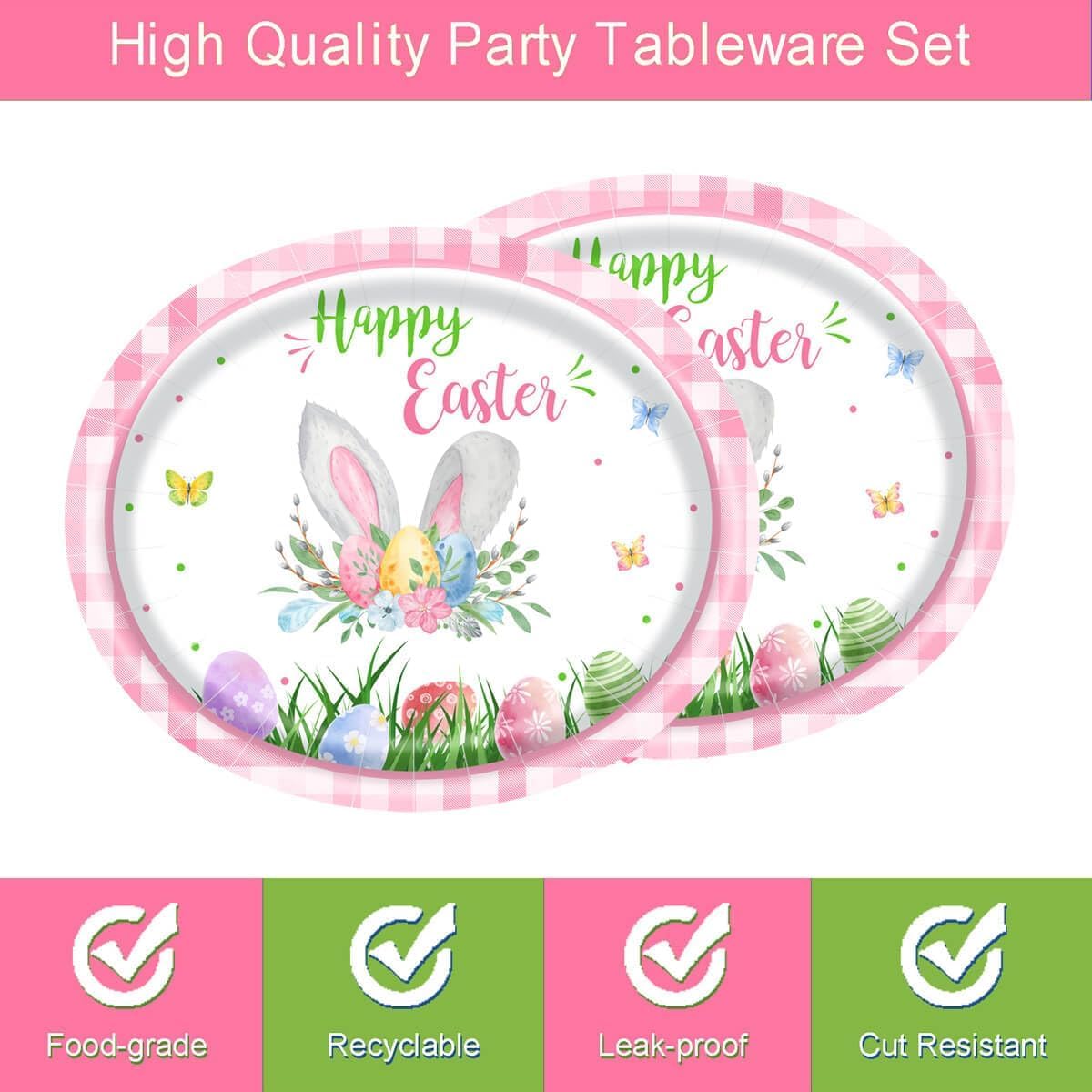 Aysimple disposable dinner plates provide easy cleanup after dessert.