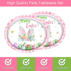 Aysimple disposable dinner plates provide easy cleanup after dessert.