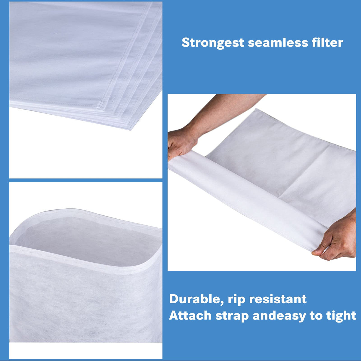 AYUSEB disposable filter bag enables quick use and hassle-free cleanup.